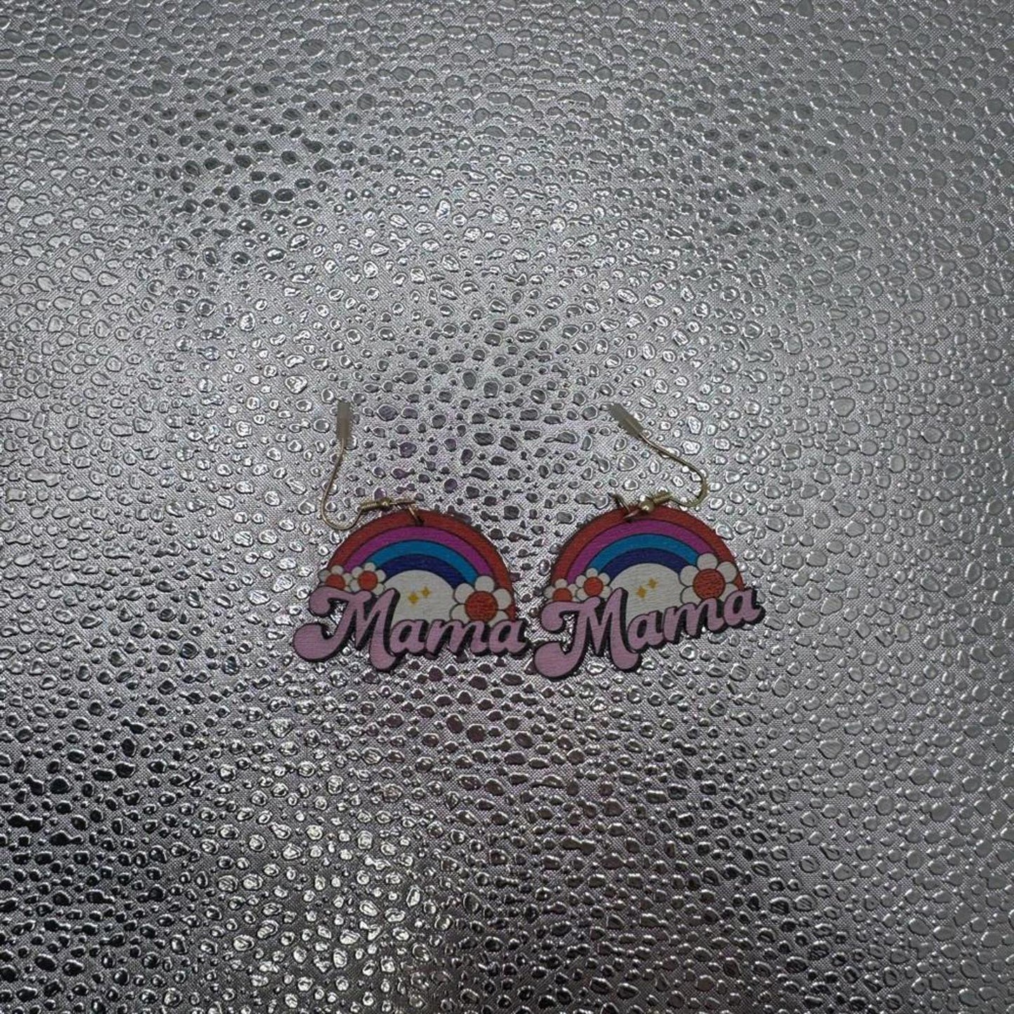 Mama rainbow earrings