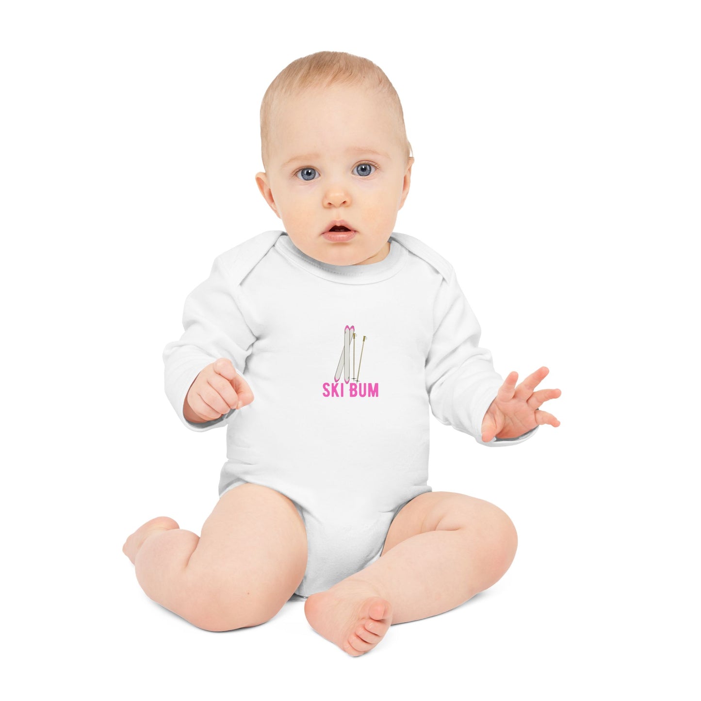 Ski Bum Baby Long-Sleeve Organic Bodysuit