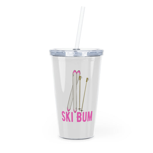 Ski Bum Plastic Tumbler with Straw