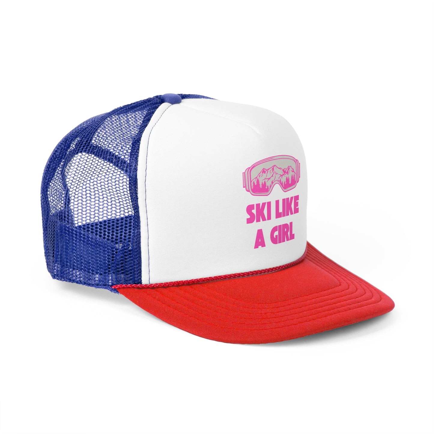 Ski like a girl Trucker Caps