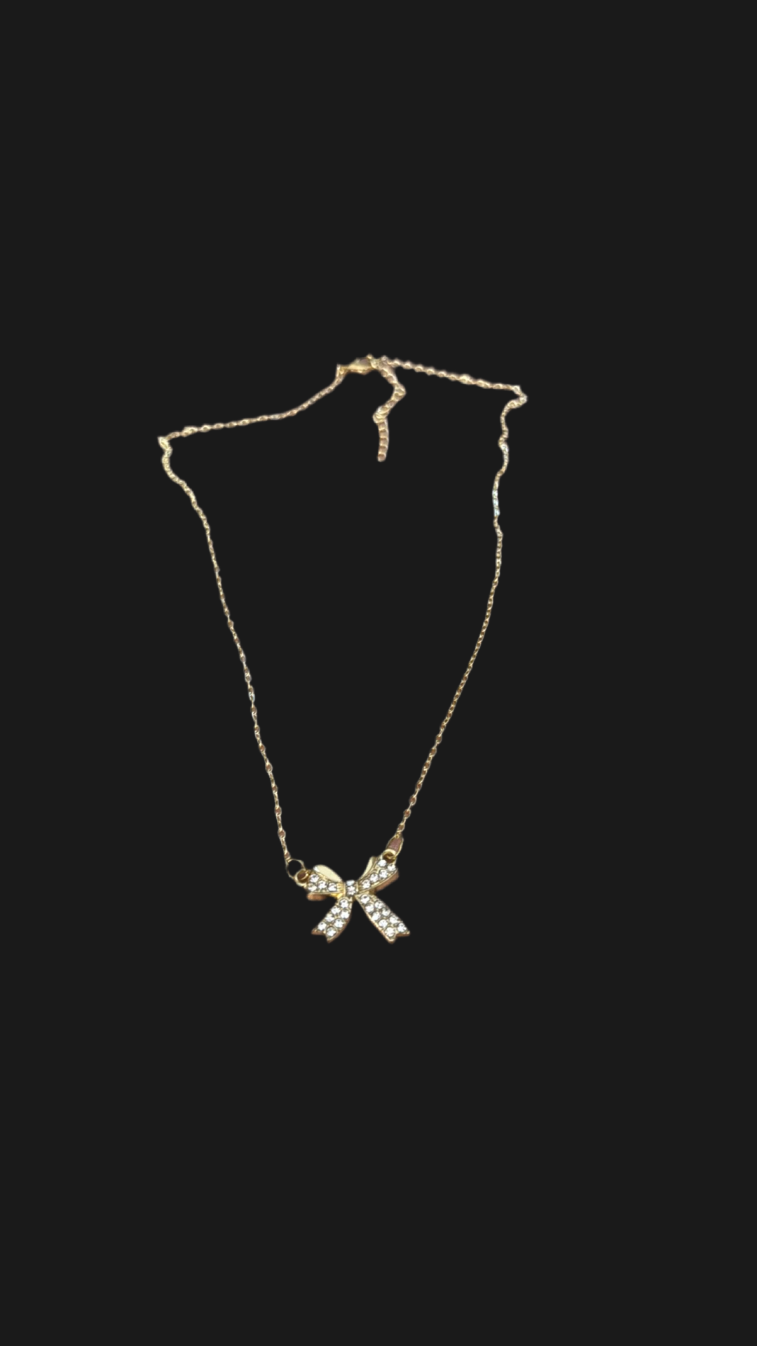 Gold Bow Necklace