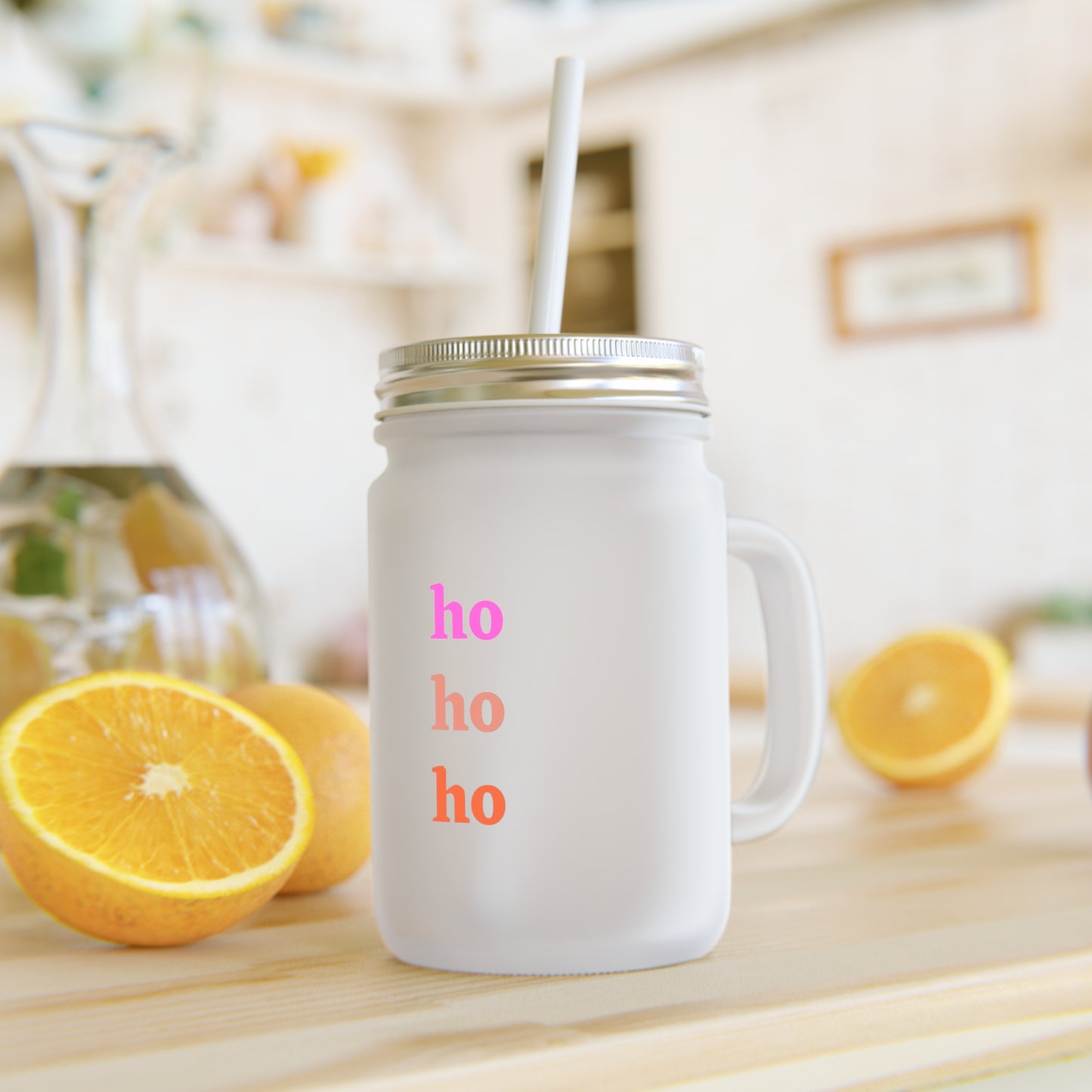 ho ho ho Mason Jar