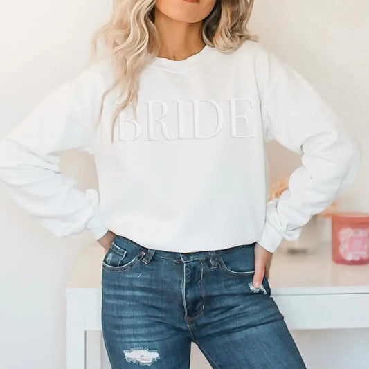 Bride Embossed Sweatshirt