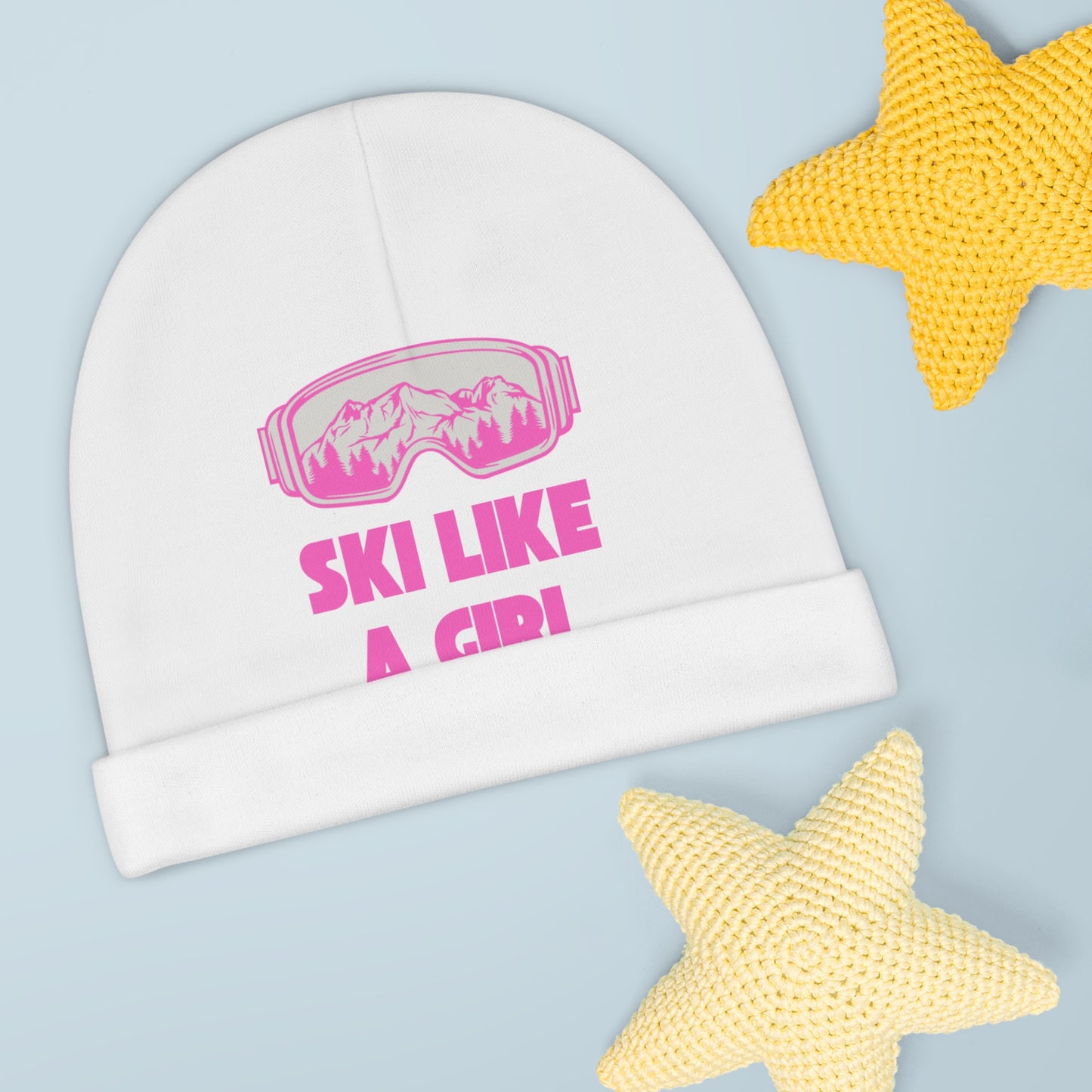 Ski Like a Girl Baby Beanie