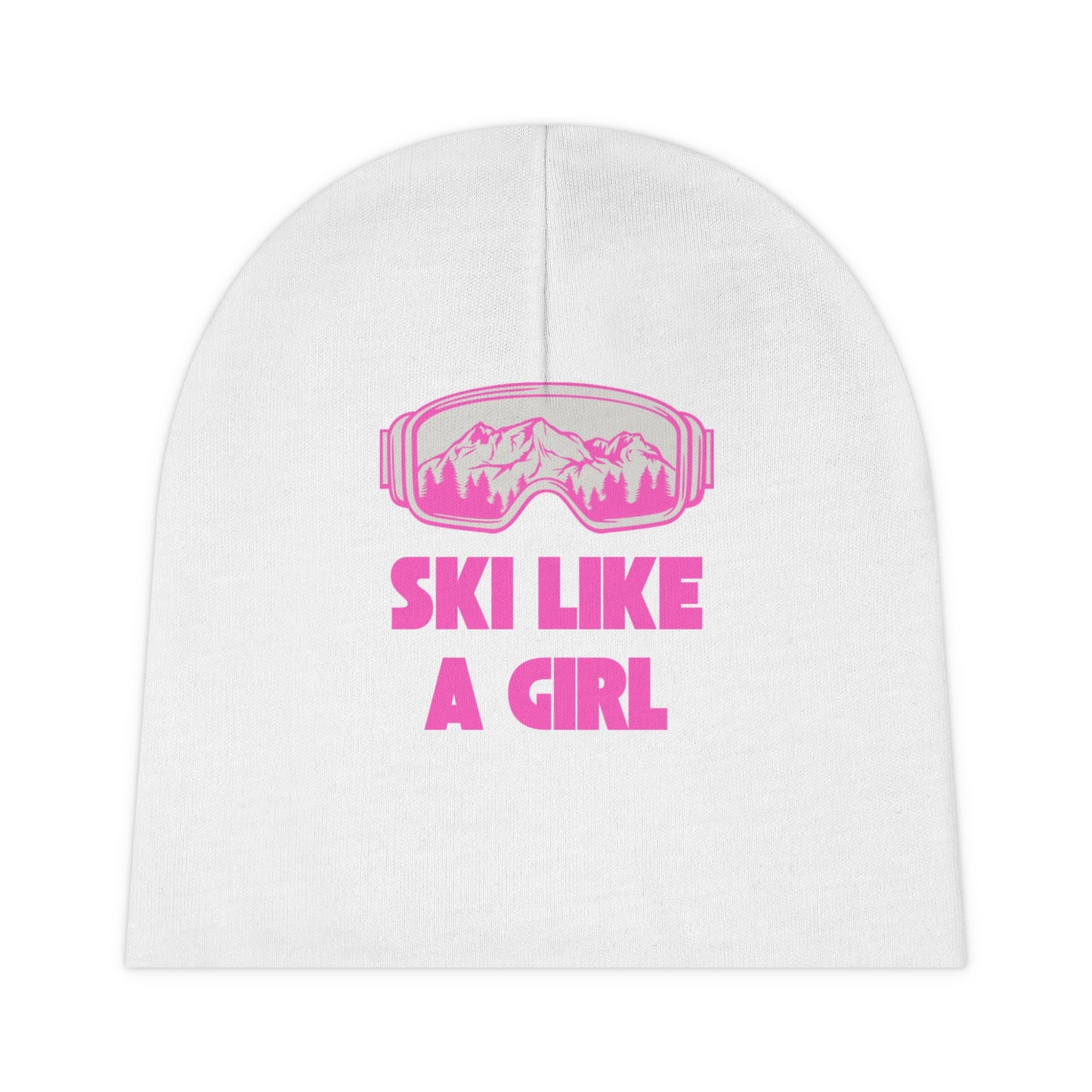 Ski Like a Girl Baby Beanie