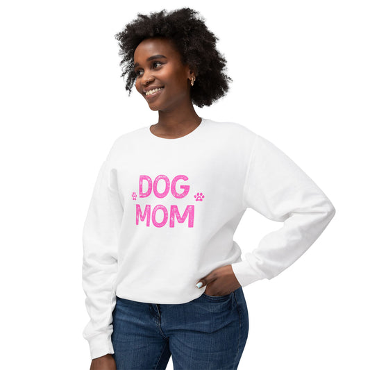 Dog Mom Unisex Lightweight Crewneck Sweatshirt