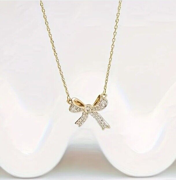 Gold Bow Necklace