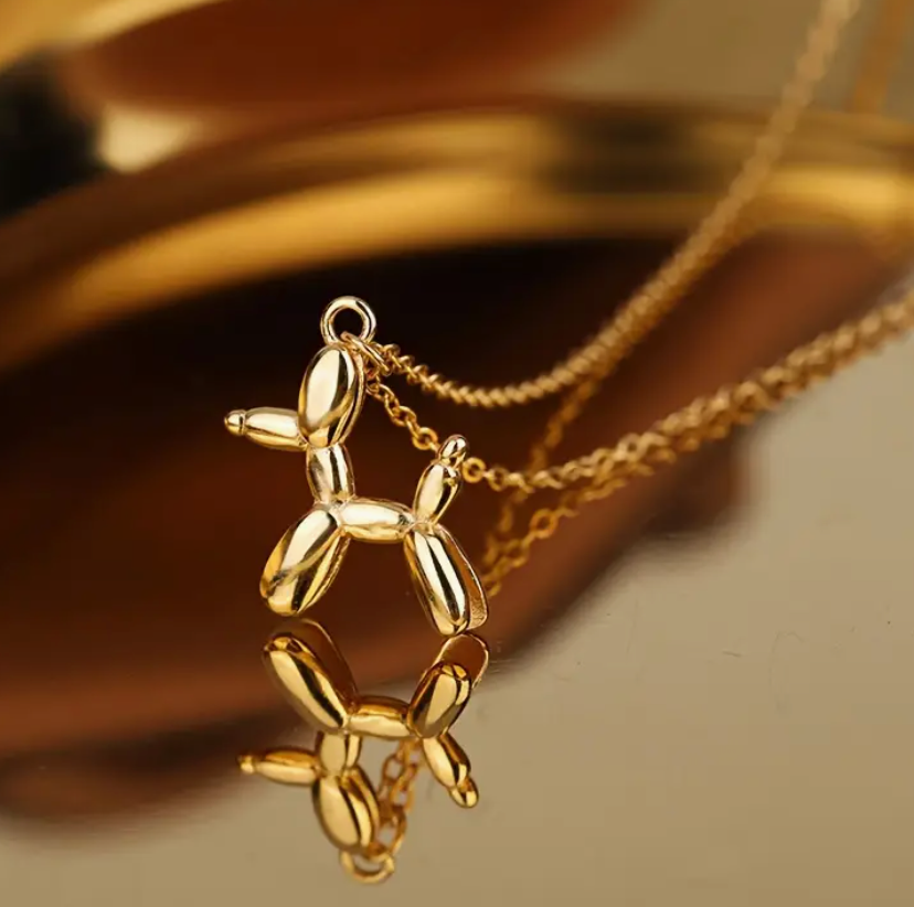 Viral Balloon Dog Sculpture Necklace