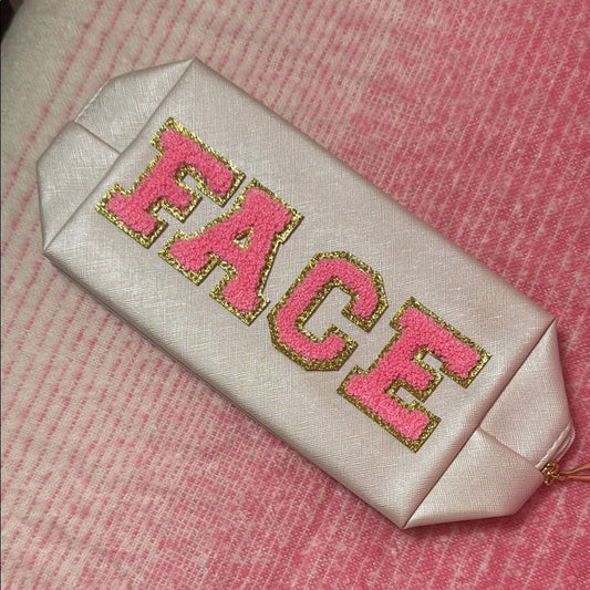 Pink and Gold FACE Clutch